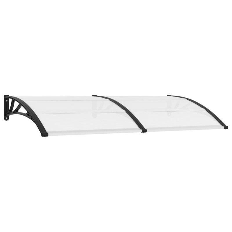 Şeffaf Polikarbon ve Alüminyum Kavisli Tasarım Kapı Üstü Sundurma - 204x102 cm - 165712