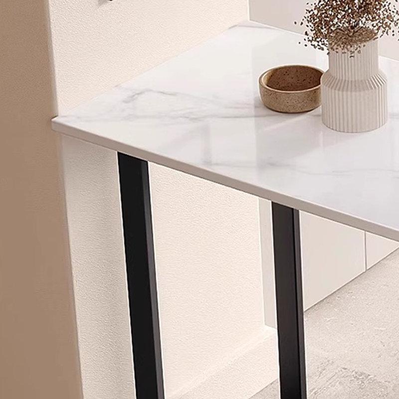 Sinterlenmiş Taş Raflı Dikdörtgen Bar Masası - 141x50 cm - 231381