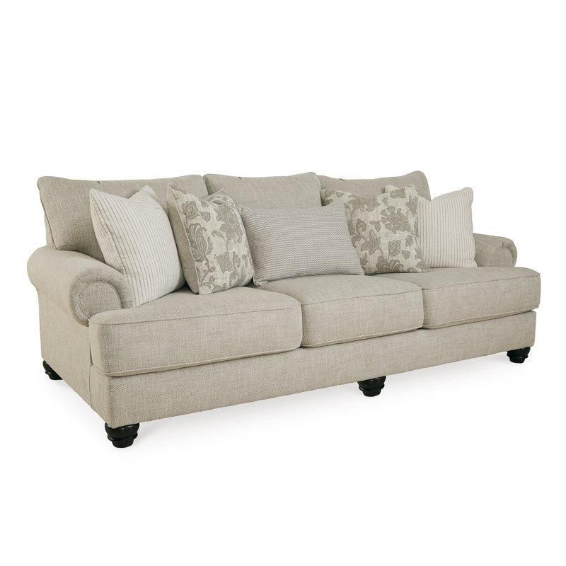 Sis Grisi Polyester Kumaş Kıvrık Kollu 5 Kırlentli Üçlü Koltuk - 249 cm - 197366