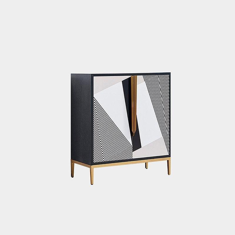 Siyah Ahşap 3 Raflı Kapaklı Ayakkabılık - 81x41x89 cm - 228006