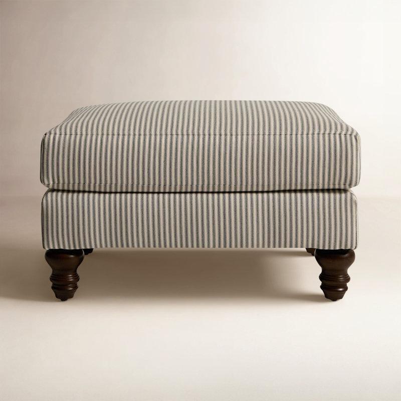Siyah Ahşap Ayaklı Dikdörtgen Kumaş Puf - 79x64 cm - 165010