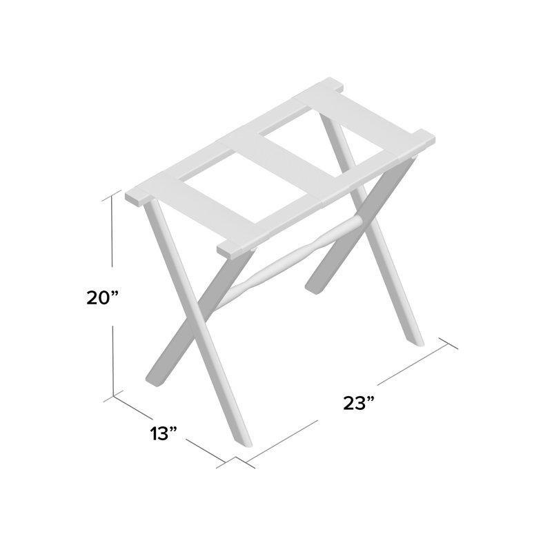 Siyah Ahşap Katlanabilir Jüt Kumaş Askılı Valiz Sehpası - 59 cm - 187204