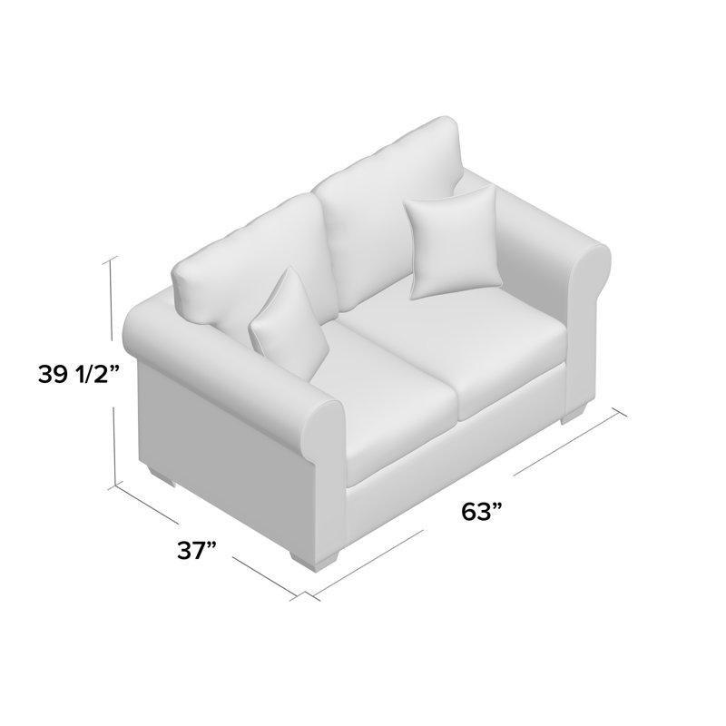Siyah Ayaklı Masif Ahşap Kırlentli İkili Koltuk - 161 cm - 206442