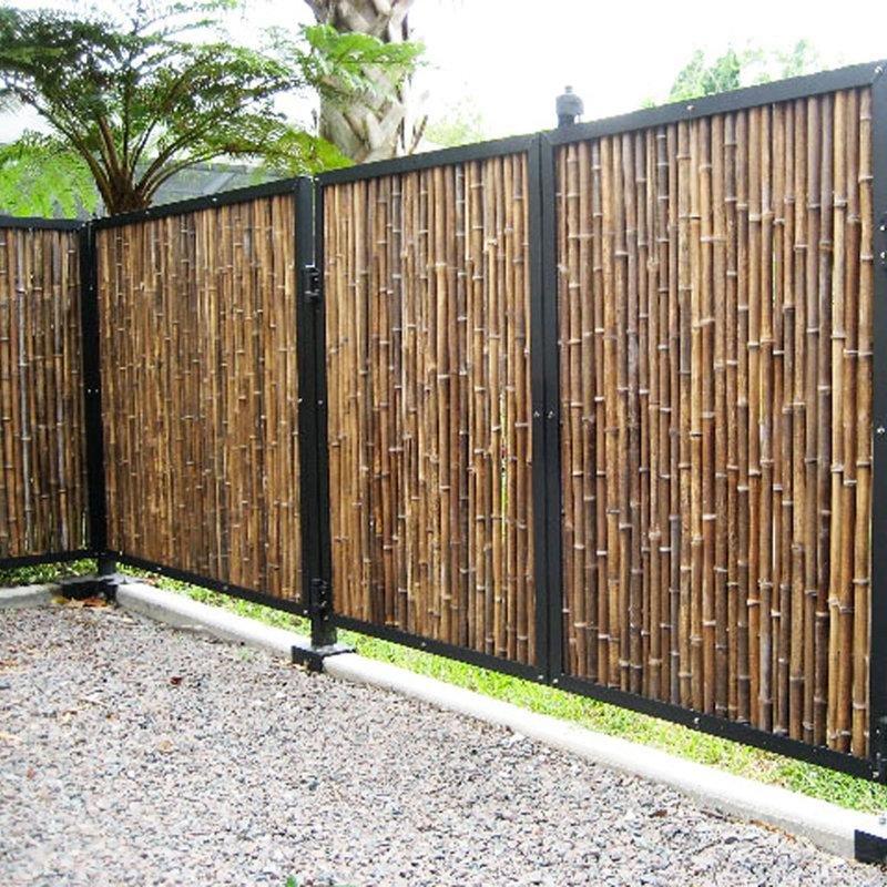 Siyah Bambu Rulo Dekoratif Mahremiyet Balkon Çiti - 183x244 cm - 174513