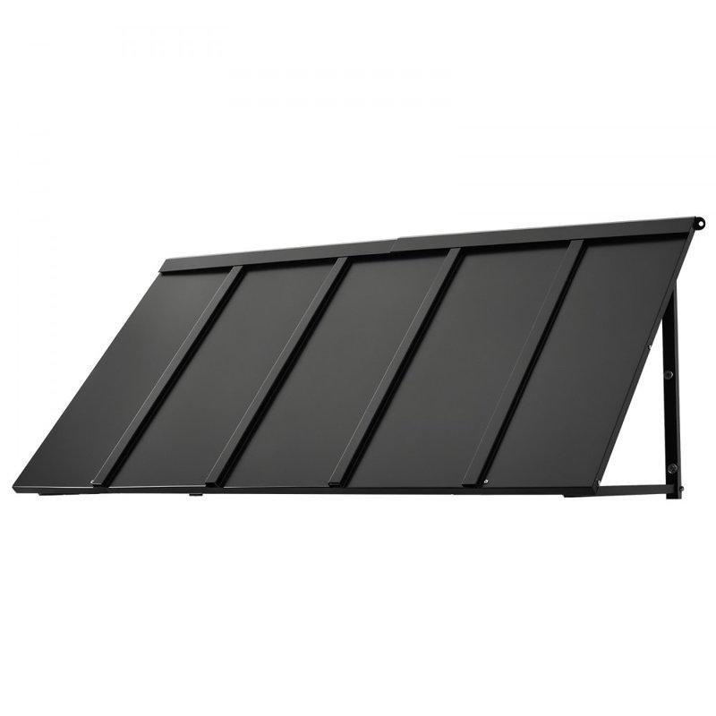 Siyah Çelik Eğimli Tasarım Toz Boyalı Kapı Üstü Sundurma - 144x62 cm - 165988