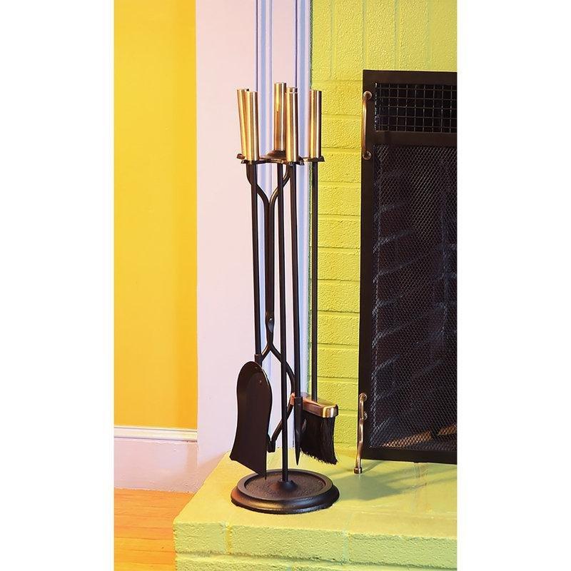 Siyah Demir 5 Parça Şömine Maşa Takımı - 75 cm - 188646