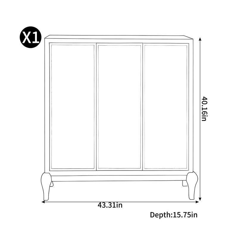 Siyah Deniz Kabuğu Kaplamalı Masif Ahşap Kulpsuz Ayakkabılık - 110 cm - 227977