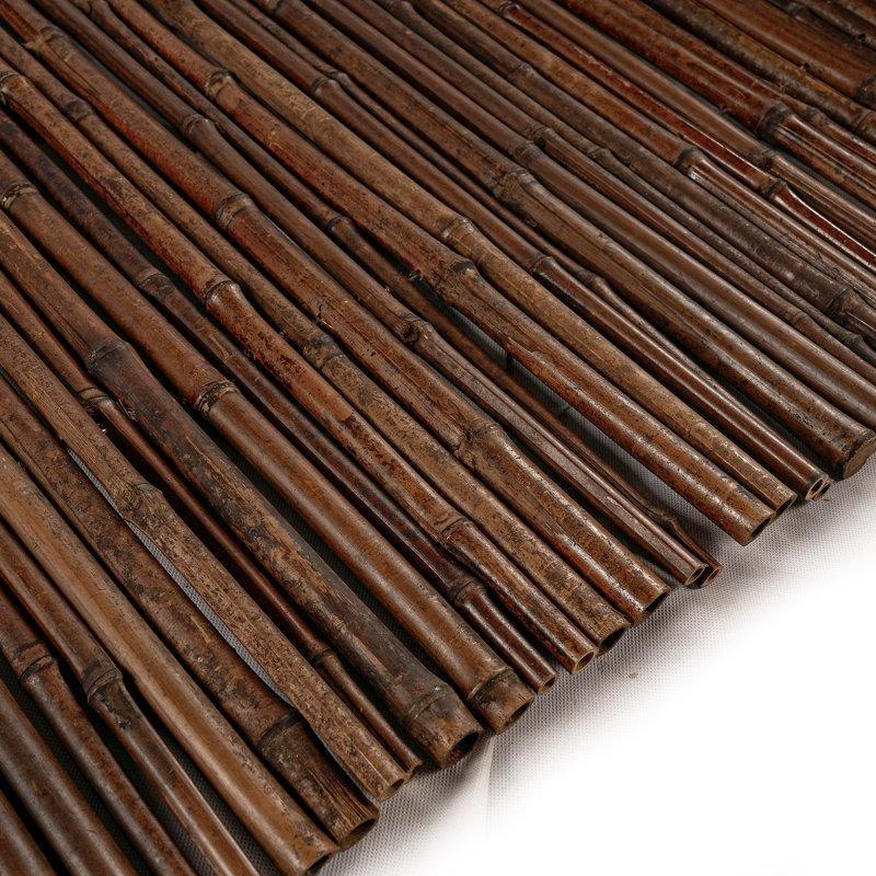 Siyah Doğal Bambu Dekoratif Balkon Çiti - 244x92 cm - 174738
