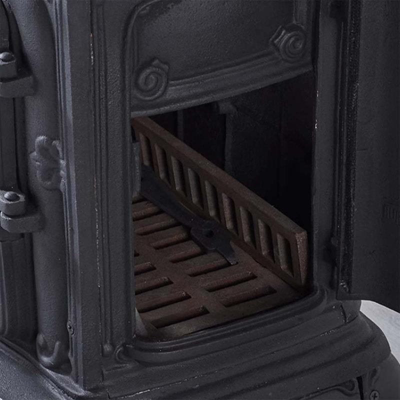 Siyah Dökme Demir Fırınlı Vintage Şömine Soba - 189588