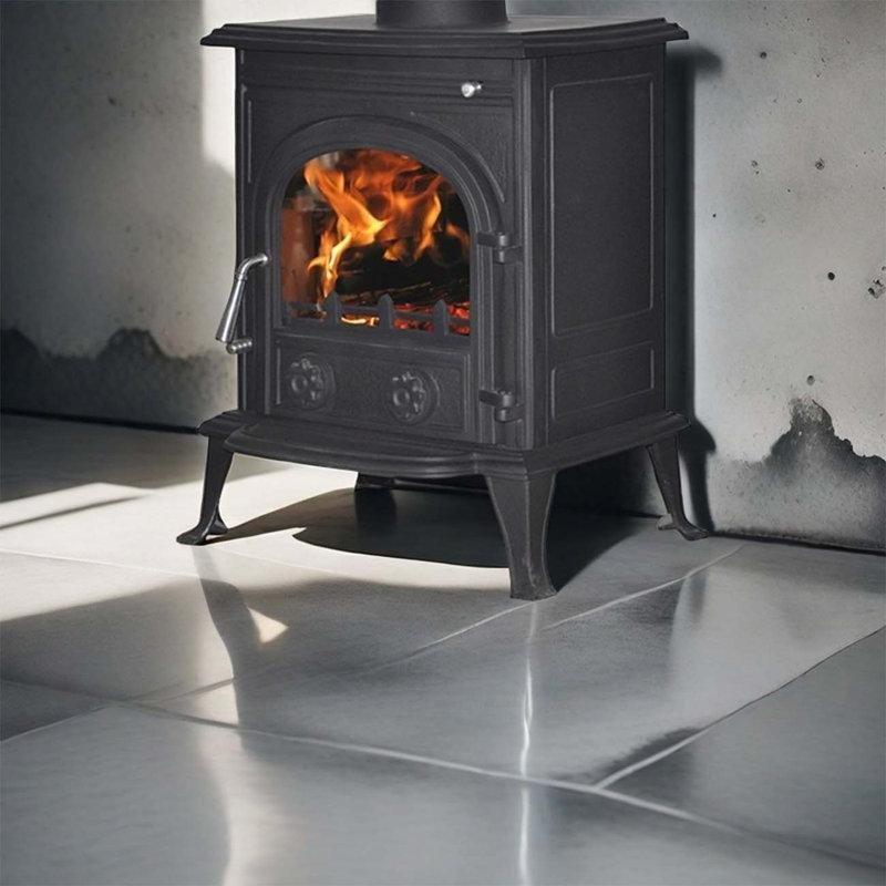Siyah Döküm Demir Ayaklı Odunlu Şömine Soba - 66x45x44 cm - 189523