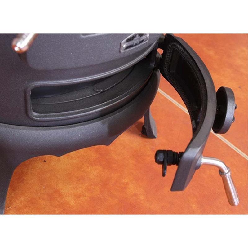 Siyah Döküm Demir Yemek Pişirme Özellikli Ayaklı Şömine Soba - 40x40 cm - 189515