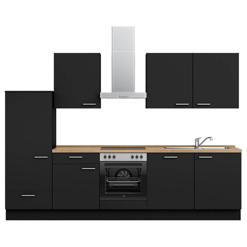 Siyah Folyo Kaplı Beko Beyaz Eşyalı Yavaş Kapanır Mutfak Modeli - 300 cm - 185669