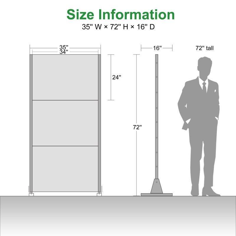 Siyah Galvanizli Çelik Dekoratif Ayaklı Bahçe Paravanı - 183x89 cm - 172734