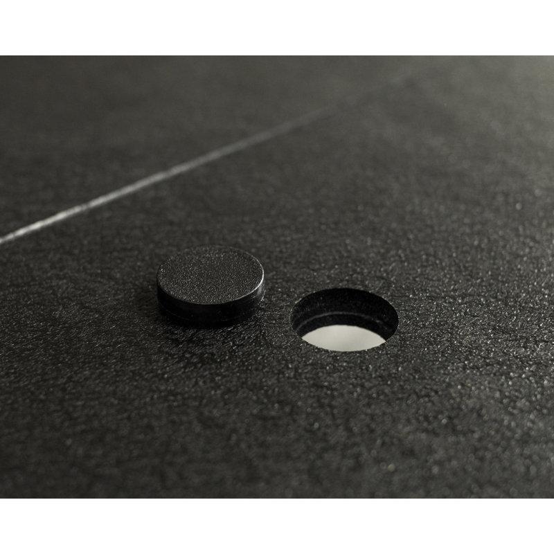 Siyah HDPE Chippendale Tasarım Şemsiye Delikli 6 Kişilik Bahçe Masa Takımı - 216619