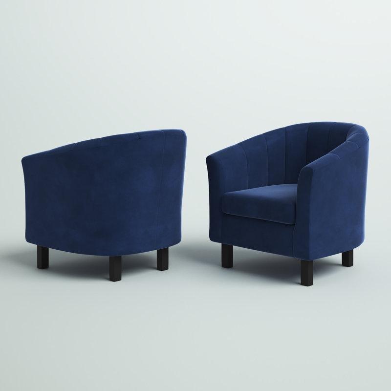 Siyah Masif Ahşap Ayaklı Kadife Dikey Dikişli Fıçı Tasarım 2li Tekli Koltuk Seti - 203808