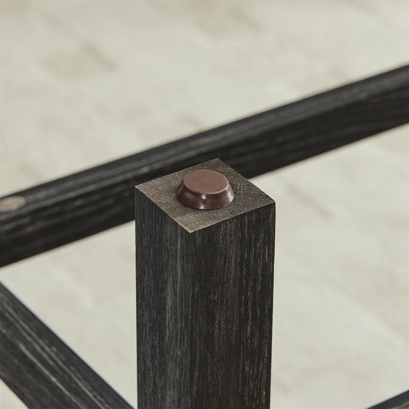 Siyah Masif Ahşap Prizli 3 Tabureli Koltuk Arkası Dresuar - 150 cm - 217408