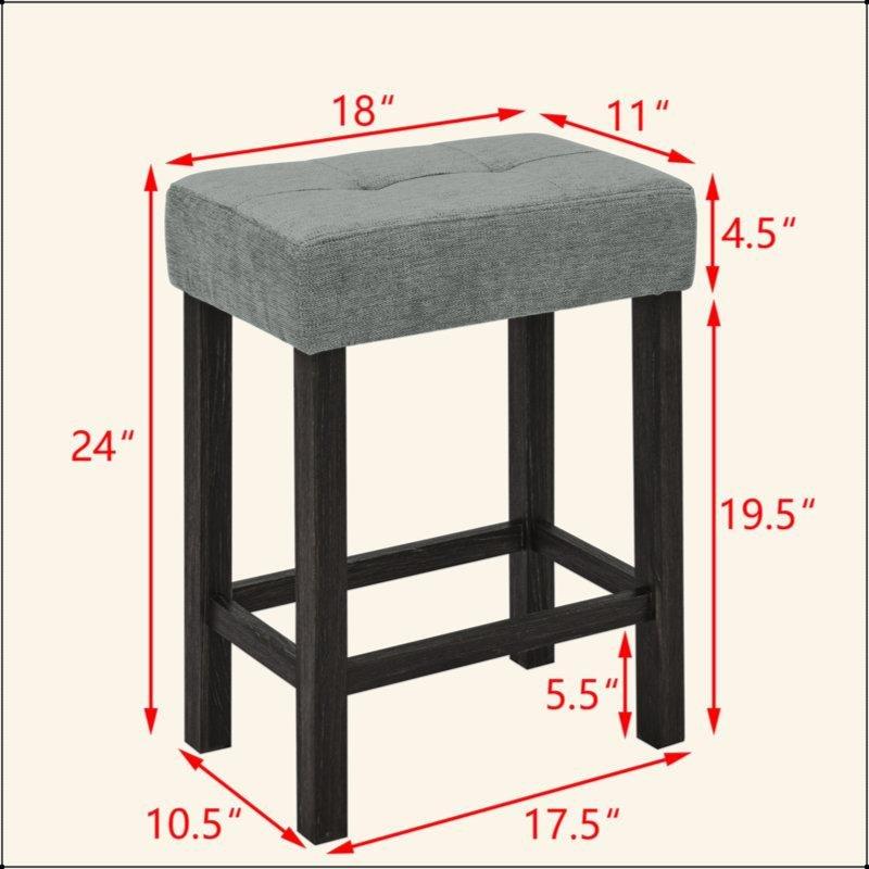 Siyah Masif Ahşap Prizli ve 3 Tabureli Koltuk Arkası Dresuar - 150 cm - 217678