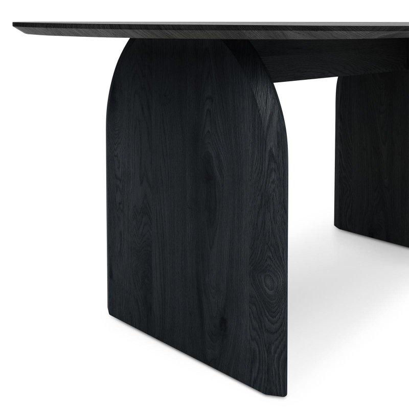 Siyah MDF Oval 6 Kişilik Bohem Yemek Masası - 180x90 cm - 235952