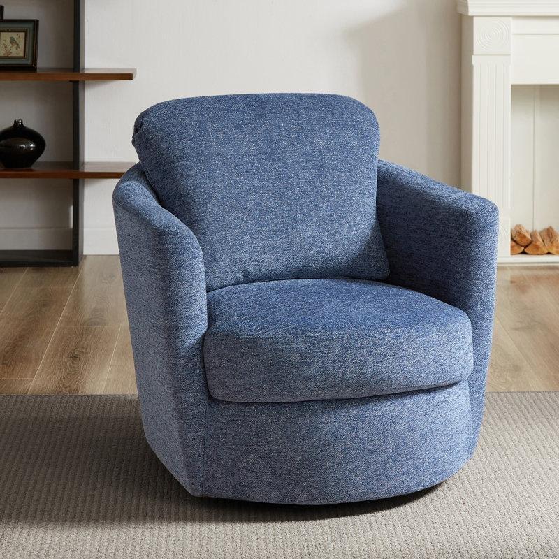 Siyah Metal Ayaklı Döner Yastık Sırtlı Tekli Koltuk - 83 cm - 203102