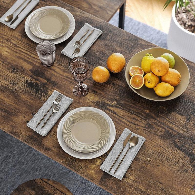 Siyah Metal Ayaklı MDF 4 Kişilik Bar Masası Takımı - 110x60 cm - 231986