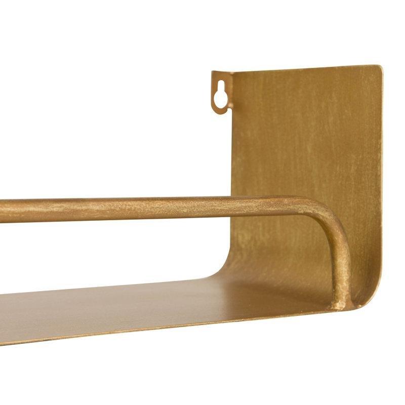 Siyah Metal İkili Set Konsol Tipi Duvar Rafı - 72 cm - 180381