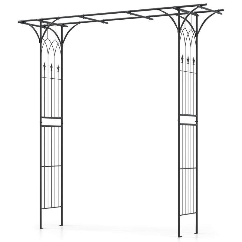Siyah Metal Kapılı Bahçe Kemeri - 206x206 cm - 179949