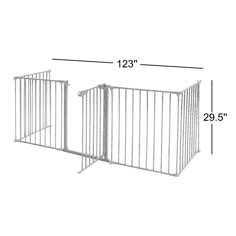 Siyah Metal Katlanabilir 5 Panelli Otomatik Kapanan Kapılı Bebek Çocuk Oyun Alanı - 313 cm - 181246