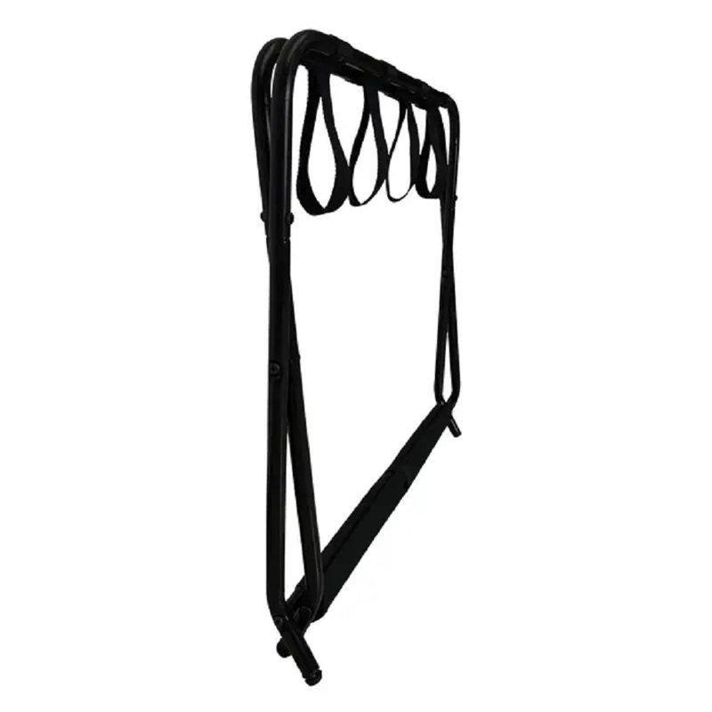 Siyah Metal Katlanabilir Raflı Valiz Sehpası - 68x39 cm - 187271
