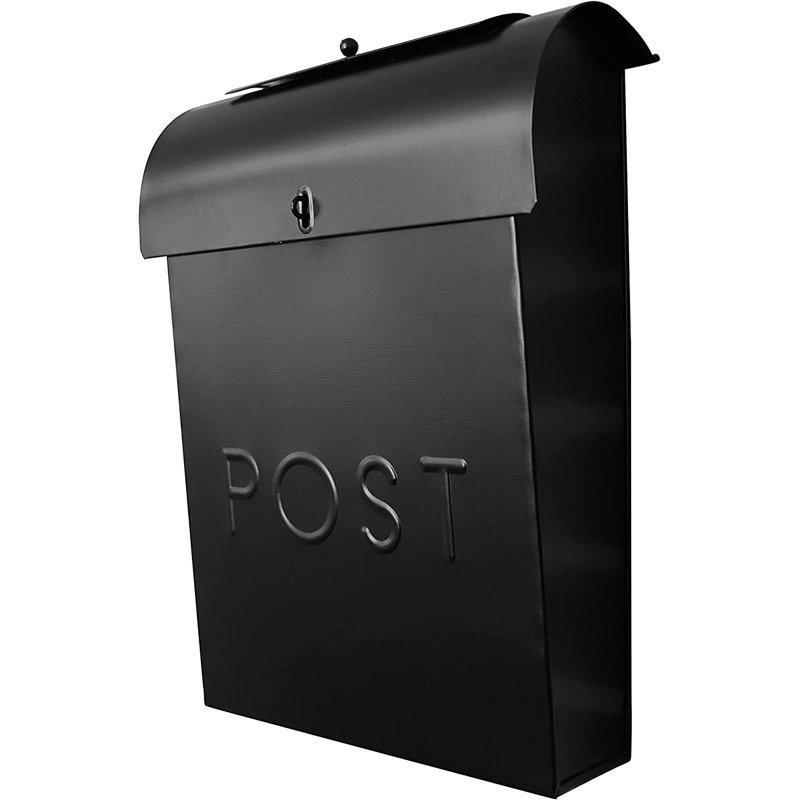 Siyah Metal Kilitli Duvara Monte Posta Kutusu - 36x27x12 cm - 165763