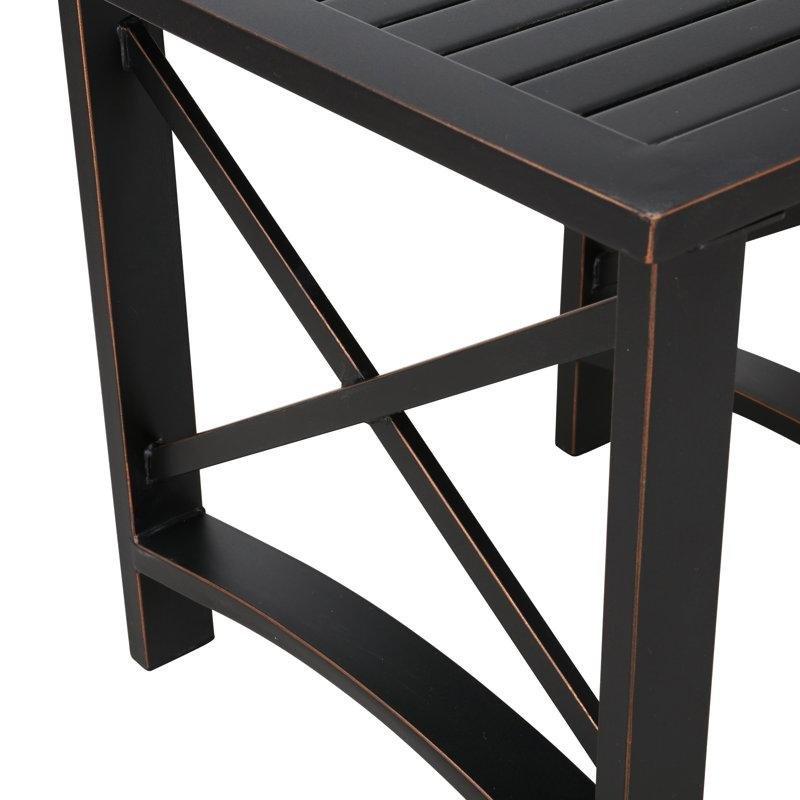 Siyah Metal Minderli 4 Kişilik 6 Parça Bahçe Takımı - 210841