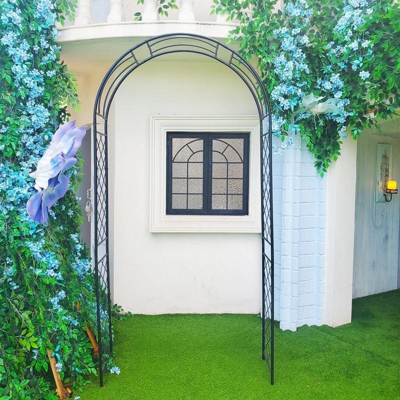 Siyah Metal Sarmaşık Bahçe Kemeri - 241x116 cm - 178661