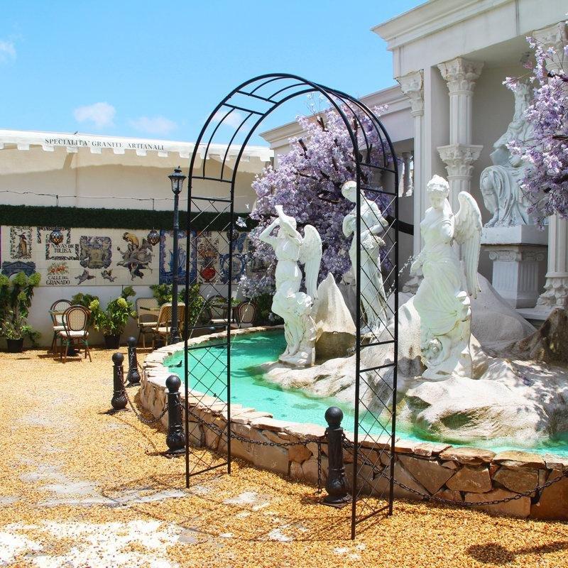 Siyah Metal Sarmaşık Bahçe Kemeri - 241x116 cm - 178661