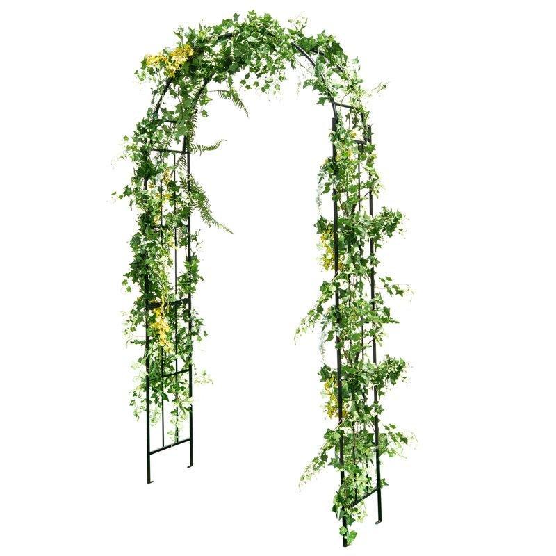 Siyah Metal Tırmanma Destekli Bahçe Kemeri - 111x36x230 cm - 178986