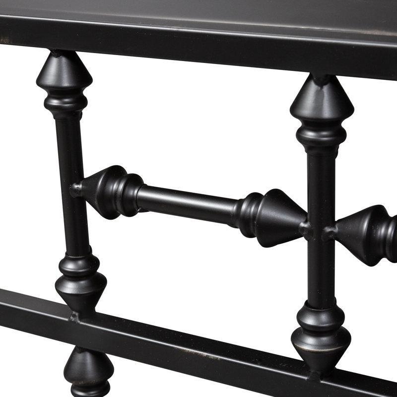 Siyah Metal Tornalı Raflı Komodin - 51x51 cm - 223923