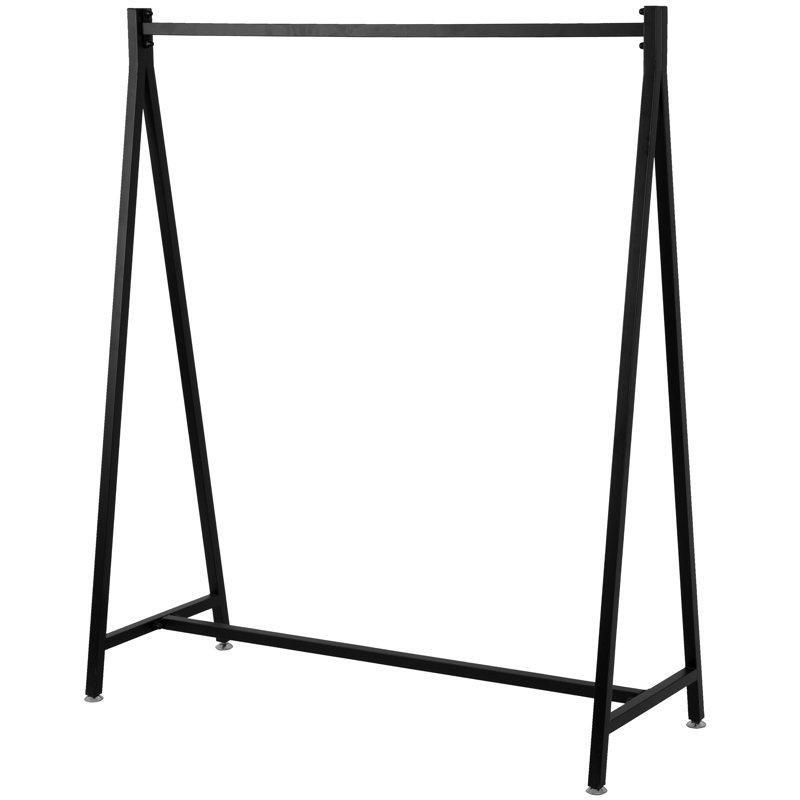 Siyah Metal Üçgen Tasarım Ayaklı Askılık - 120 cm - 165628