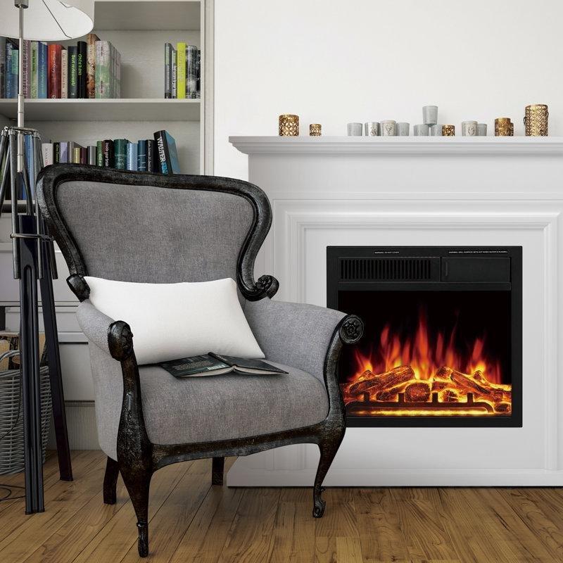 Siyah Metal Uzaktan Kumandalı Isıtıcılı Elektrikli Şömine - 92 cm - 184169