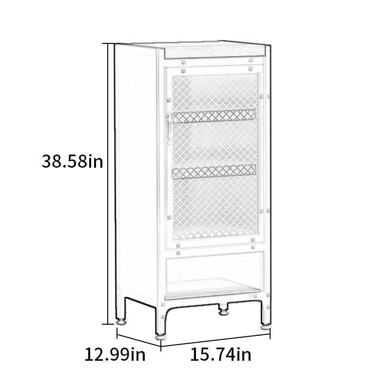 Siyah Metal ve Çam Ağacı Endüstriyel Tasarım Kapaklı Ayakkabılık - 99x40x33 cm - 230359