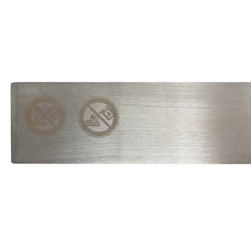 Siyah Metal ve Cam Duvara Monte Bioethanol Şömine - 110 cm - 188344
