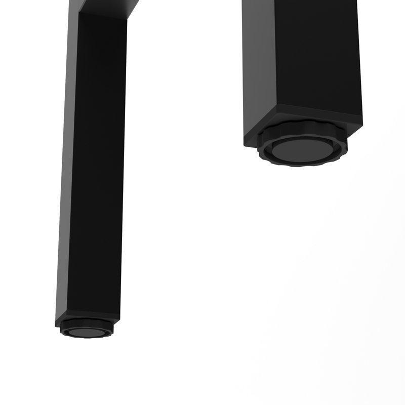 Siyah Paslanmaz Çelik Ayaklı Ayak Dayamalı Dikdörtgen Suntalam Bar Masası - 100x45 cm - 231367