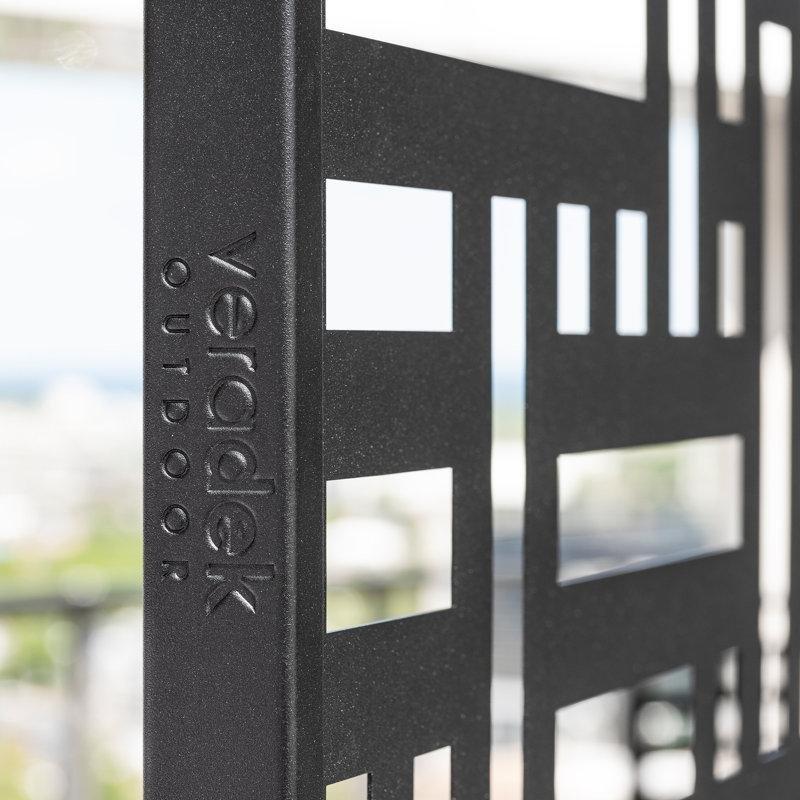 Siyah Plastik Blok Desenli Ayaklı Dış Mekan Paravan - 194x115 cm - 184231