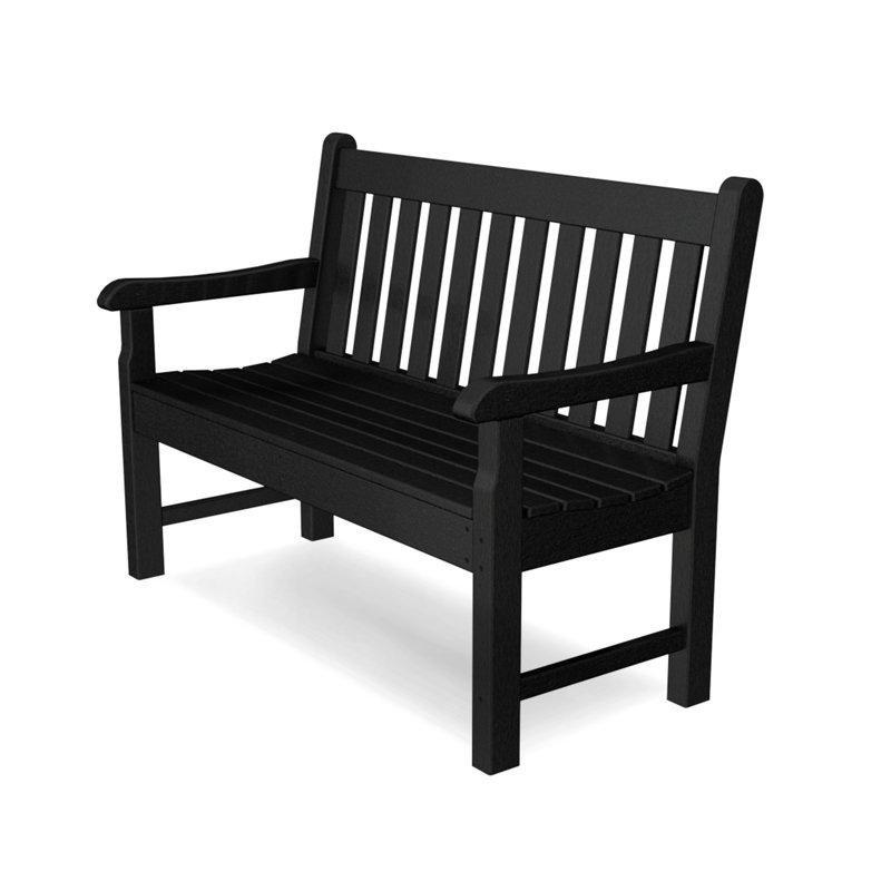 Siyah Plastik Hava Koşullarına Dayanıklı Bahçe Bankı - 183 cm - 172164