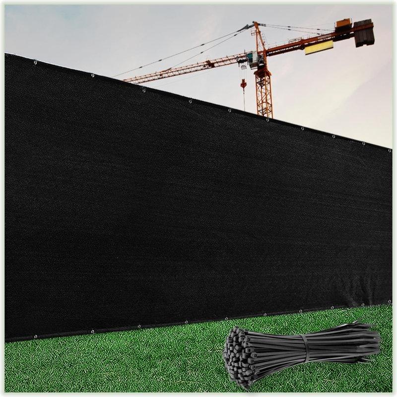 Siyah Polietilen Plastik UV Korumalı Paslanmaz Balkon Çiti - 122x305 cm - 174655
