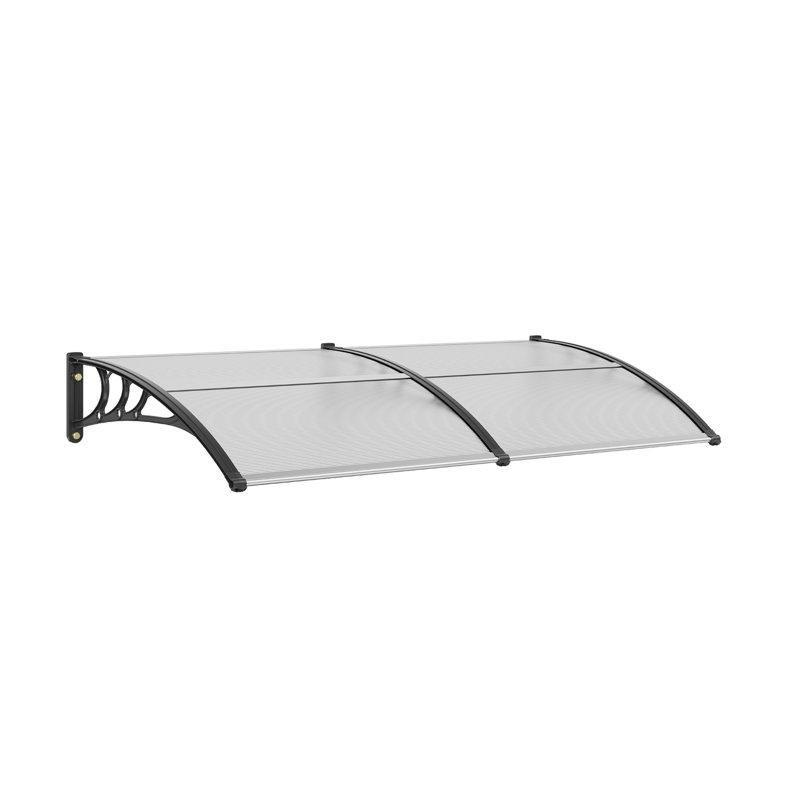 Siyah Polikarbon ve Alüminyum UPF 50+ Güneş Korumalı Kapı Üstü Sundurma - 199x97 cm - 165931