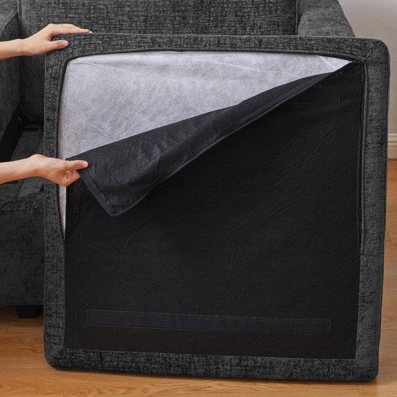 Siyah Şönil Kumaş Modüler Depolama Alanlı U Köşe Koltuk Takımı - 410x335 cm - 192979