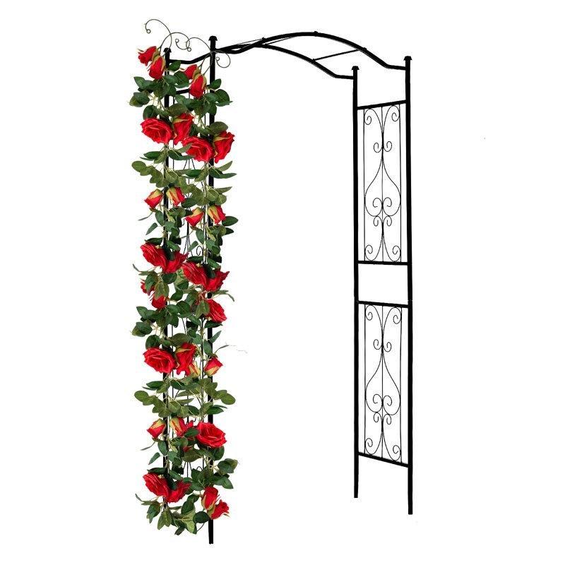 Siyah Toz Boyalı Demir Tırmanıcı Bitki Bahçe Kemeri - 234x108 cm - 178864