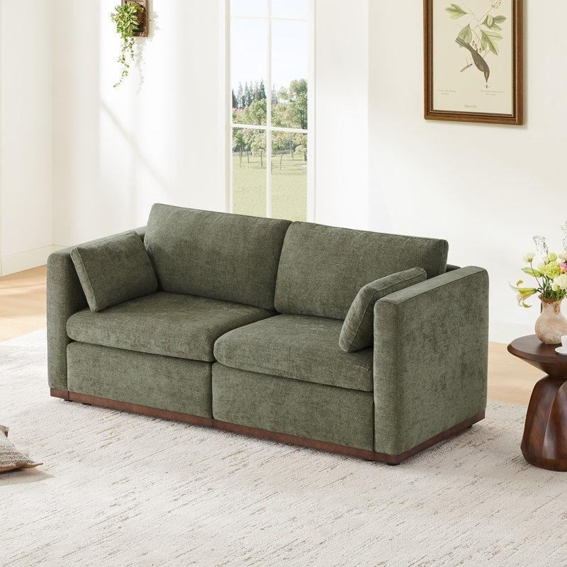 Şönil ve Keten Dokulu Modüler İkili Koltuk - 199 cm - 196112