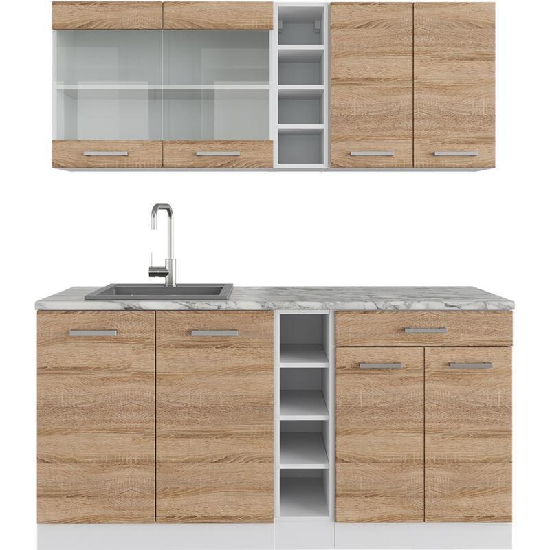Sonoma Beyaz Suntalam Modüler Tezgahsız Mutfak Modeli - 160 cm - 186231