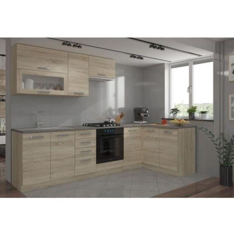 Sonoma Meşe Suntalam Yönü Değiştirilebilir L Mutfak Modeli - 240x165 cm - 186283