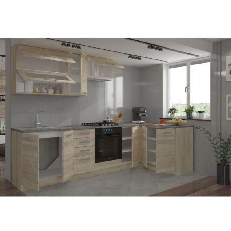 Sonoma Meşe Suntalam Yönü Değiştirilebilir L Mutfak Modeli - 240x165 cm - 186283