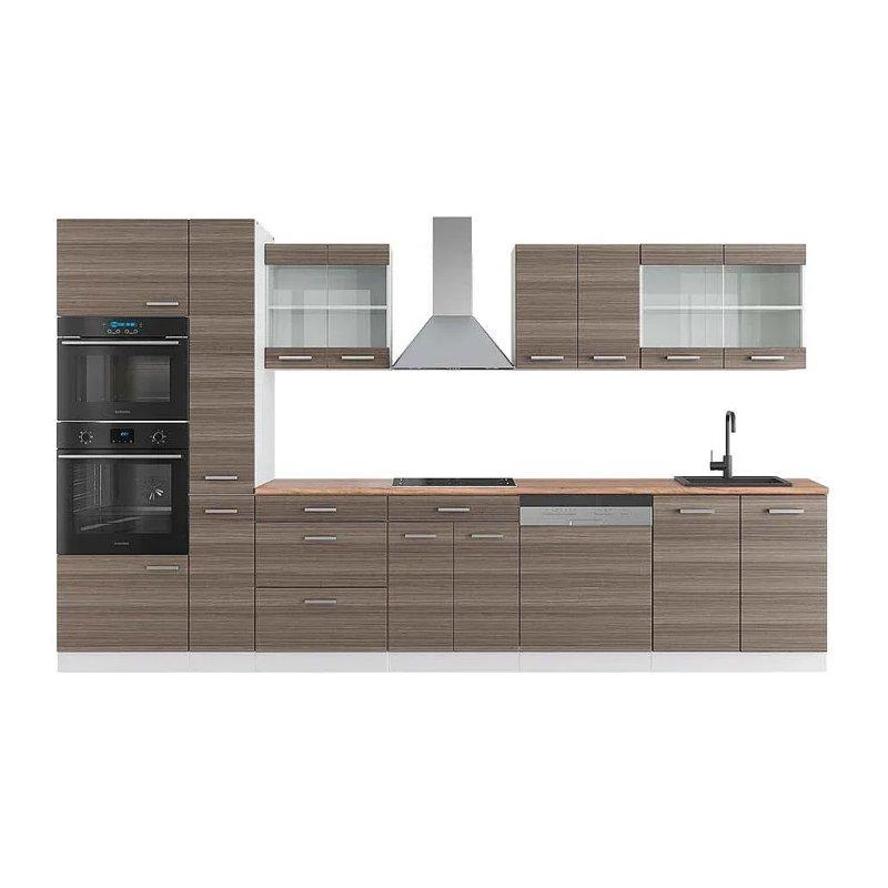 Sonoma Meşe ve Beyaz Ahşap Mutfak Modeli - 350x60x82 cm - 186499